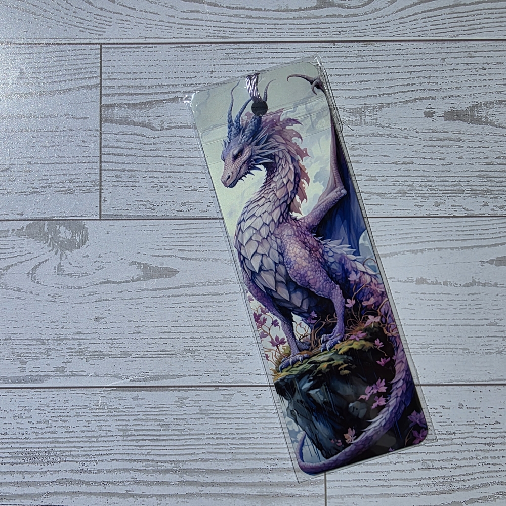 🐉 Fantasy Purple Dragon Metal Bookmark – Gift for Readers & Dragon Lovers